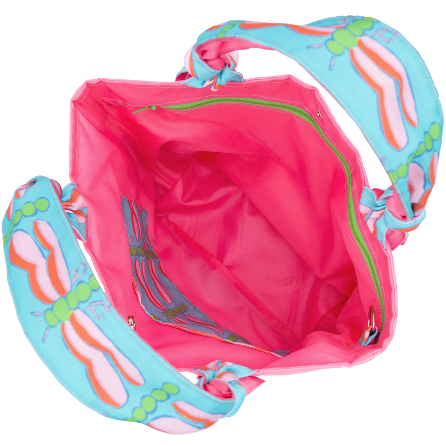 Waterfall Dragonflies/Pink Outside Bag