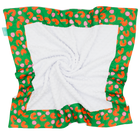 Emerald French Dots with White Minky Baby Blankie