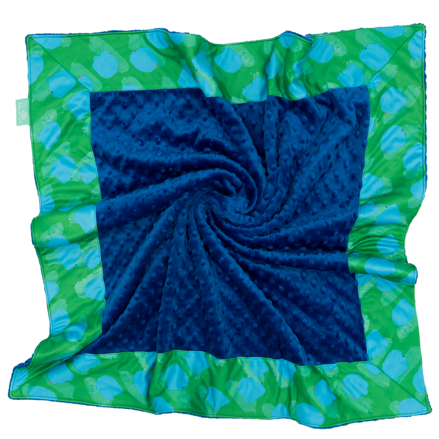 Emerald Together with Royal Minky Baby Blankie