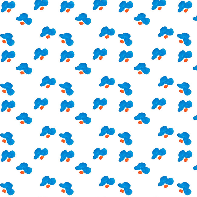 White Bimpy Bop Fabric