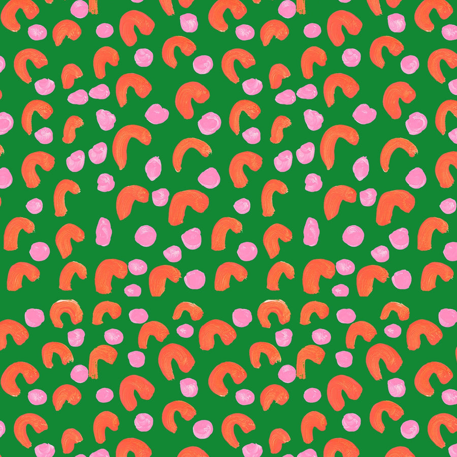 Emerald French Dots Fabric