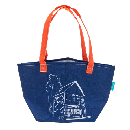 Navy Harbor House Baby Tote