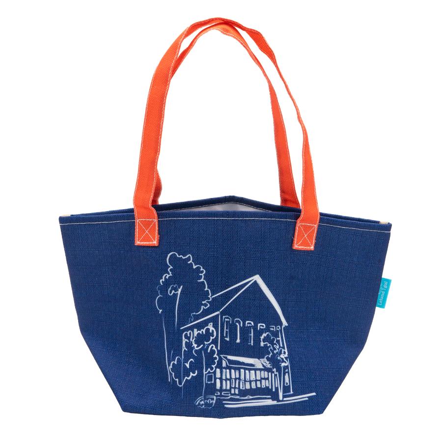 Navy Harbor House Baby Tote