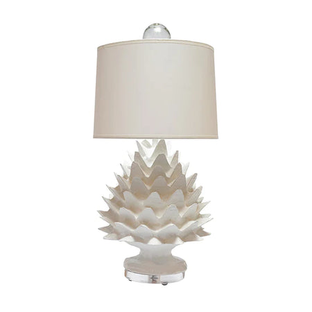 White Artichoke Lamp Stray Dog