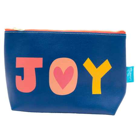 Navy JOY Eco-Leather Ditty Bag