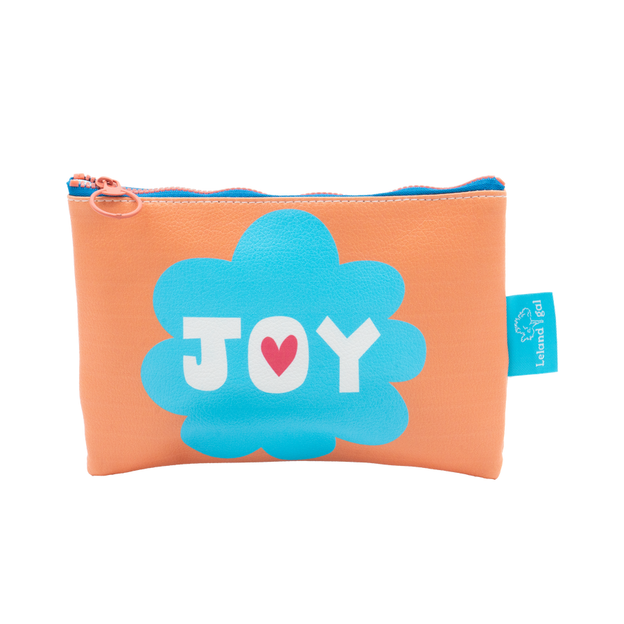 Orange JOY Eco-Leather Stash Bag