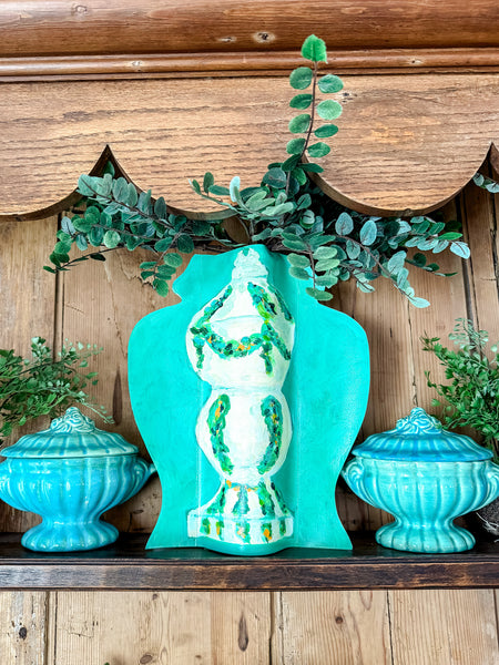 Nell Revel Smith Jade Vase Hand-Painted Vinyl Ginger Jar Vase Sleeve