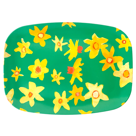 Jade Daffodil Disco Melamine Platter