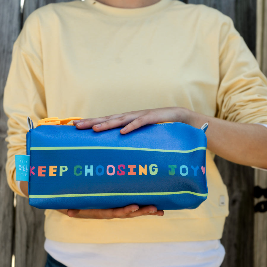 Cornflower Keep Choosing Joy Eco-Leather Dopp