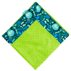 Leland Blue with Dark Lime Minky Baby Blankies