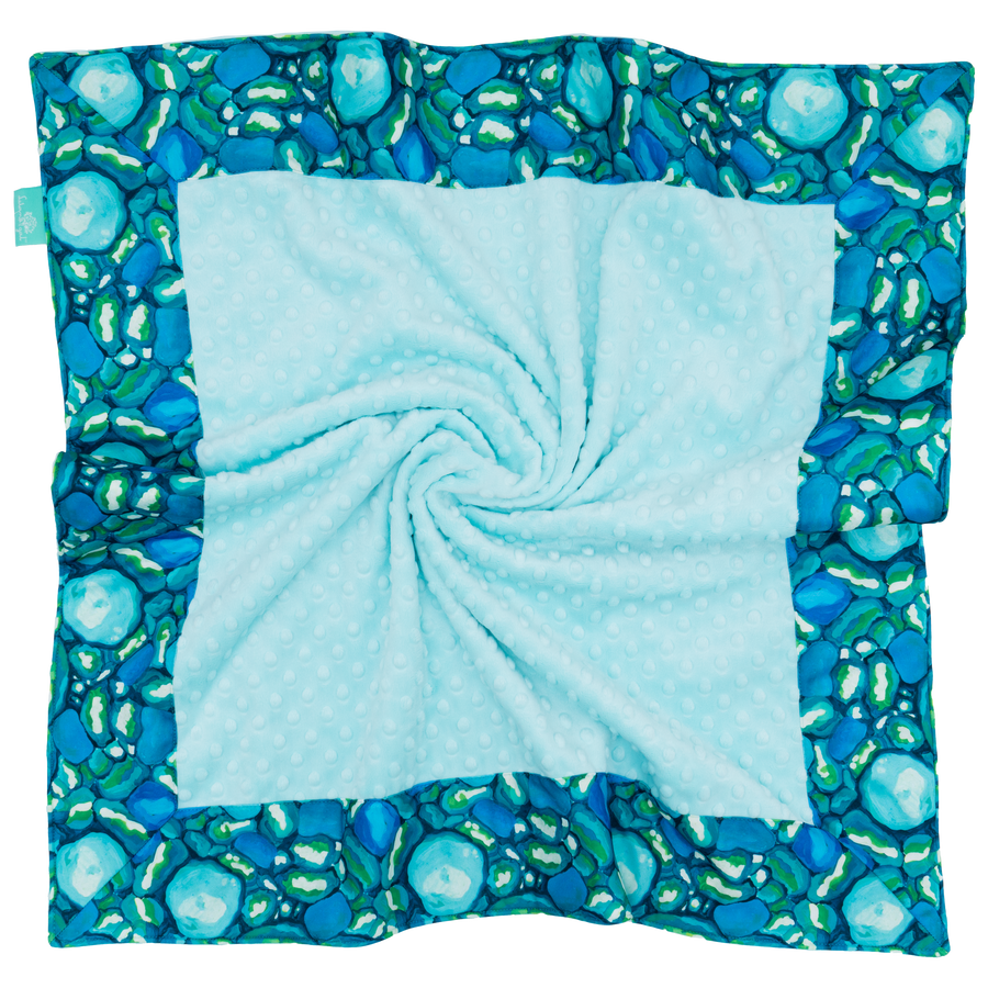 Leland Blue with Salt Water Minky Baby Blankies