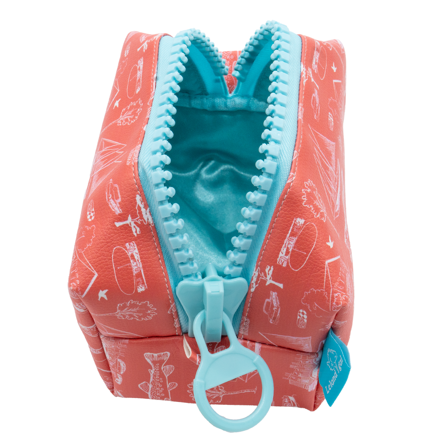 Coral Leland Toile Eco-Leather Sis Dopp