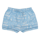 Powder Blue Leland Toile Cotton PJ Short Set