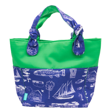 Sapphire Leland Toile/Green Outside Bag