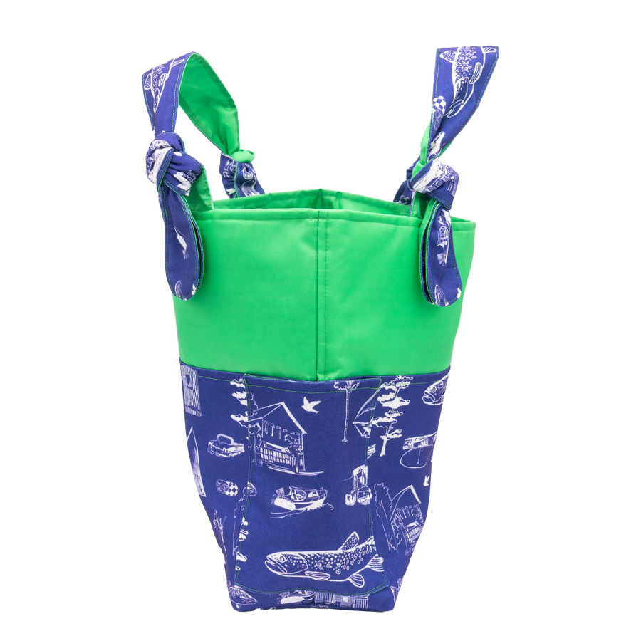 Sapphire Leland Toile/Green Outside Bag