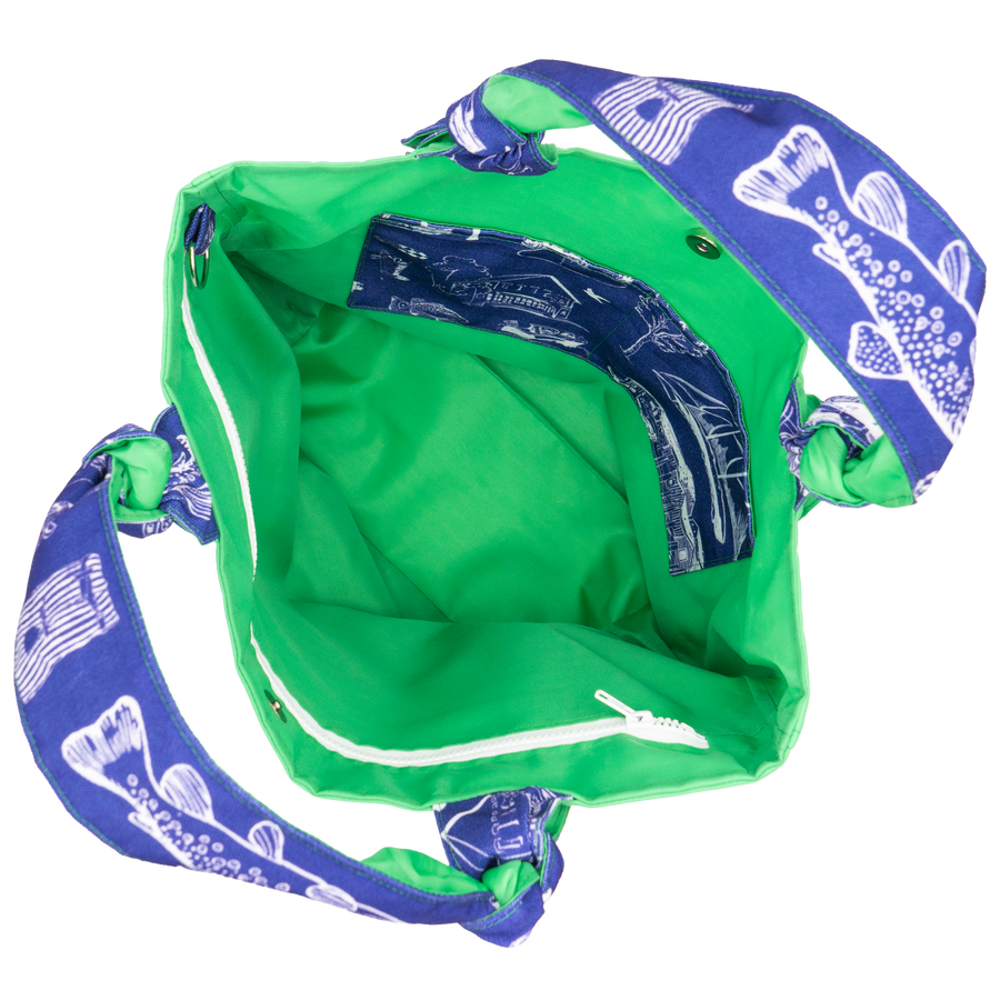 Sapphire Leland Toile/Green Outside Bag