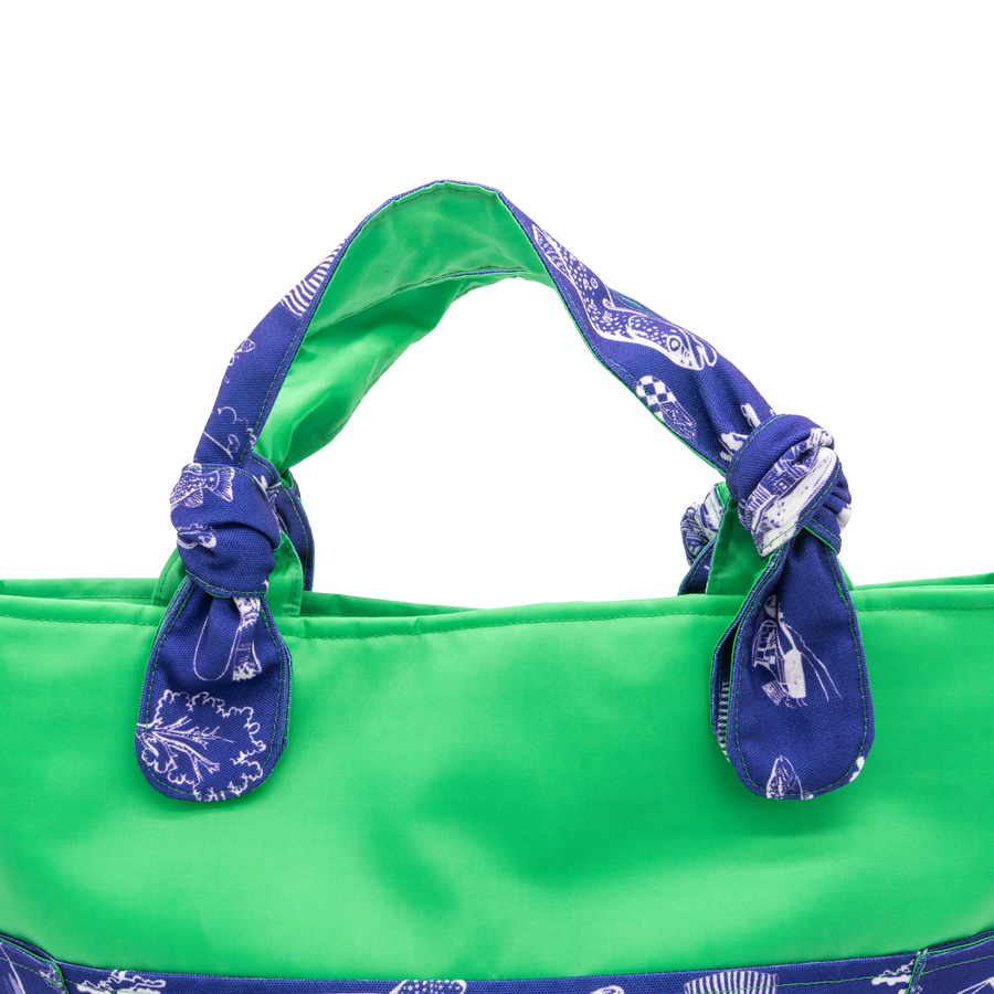 Sapphire Leland Toile/Green Outside Bag