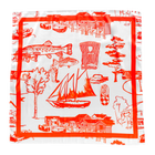 Leland Toile Satin Scarf