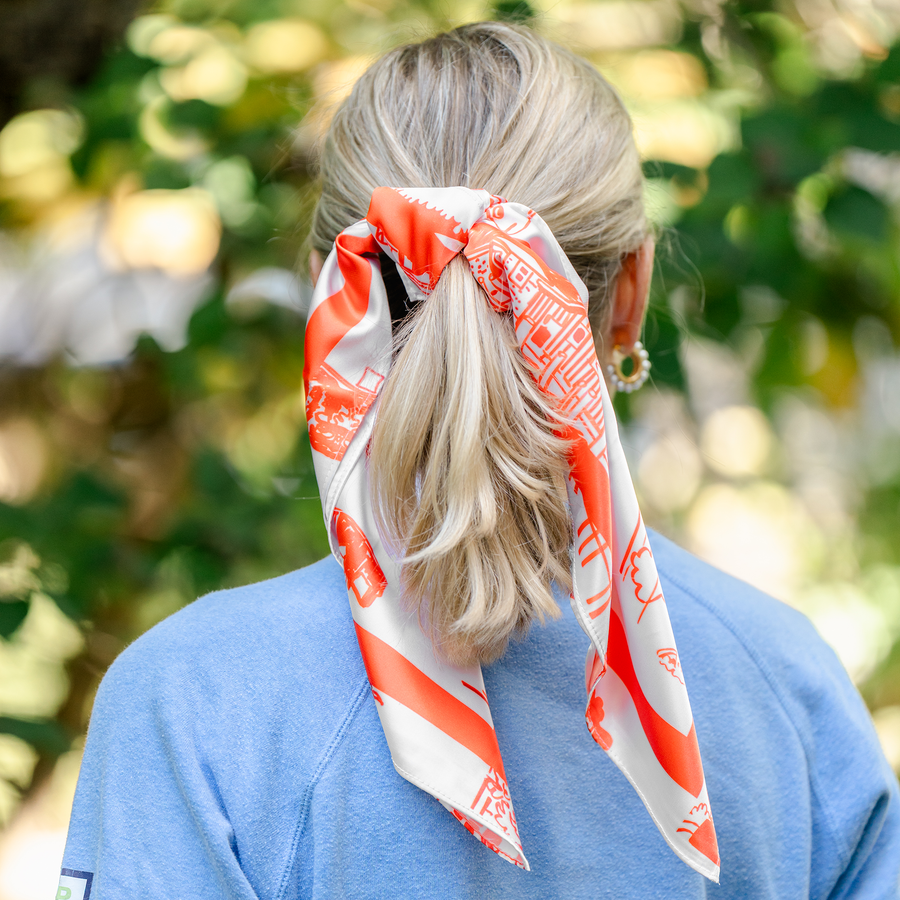 Leland Toile Satin Scarf