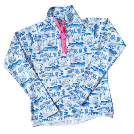 Leland Toile Quarter Big Zip