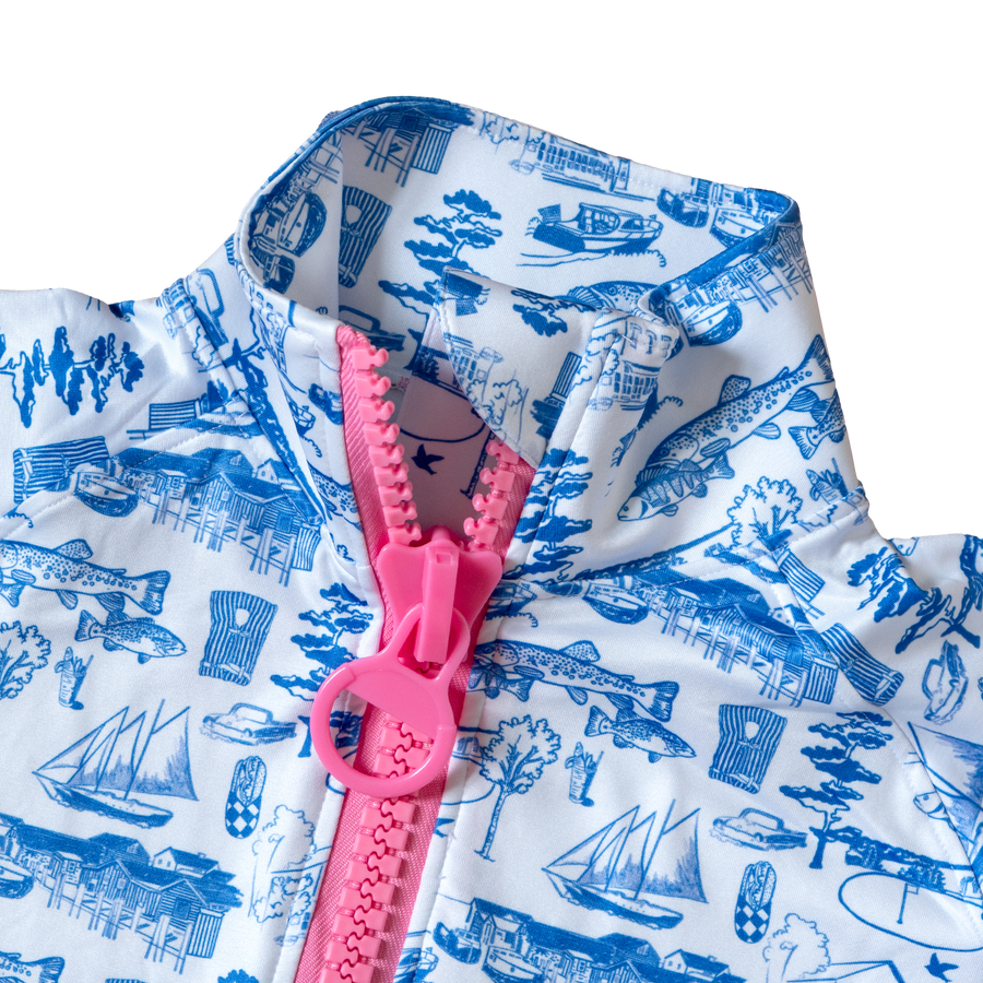 Leland Toile Quarter Big Zip