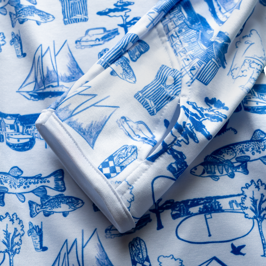 Leland Toile Quarter Big Zip