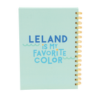 Leland is my Favorite Color Spiral Journal