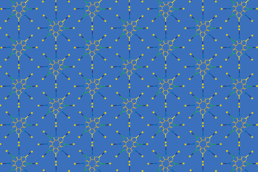 Indigo Match Point Fabric
