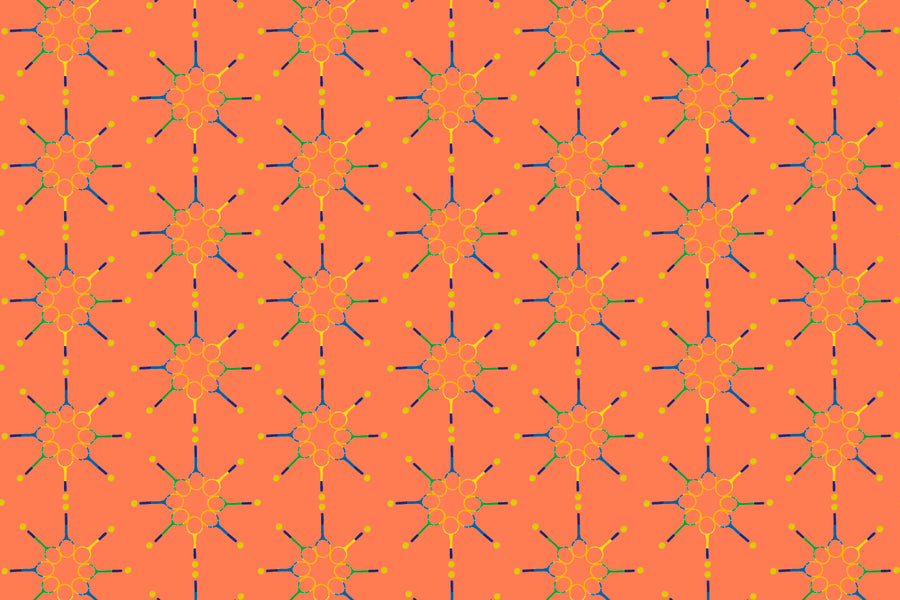 Tangerine Match Point Fabric