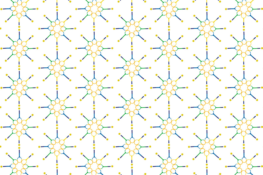 White Match Point Fabric