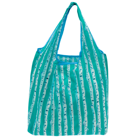 Milk Glass Birch Stripe Nylon Shopper Bag