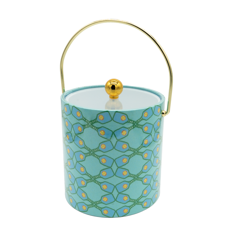 Milk Glass Pickle Lattice  Ice Bucket