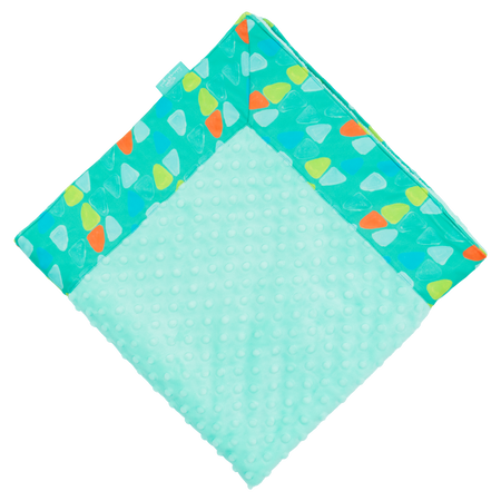 Milk Glass Keep Movin’ with Opal Minky Baby Blankie