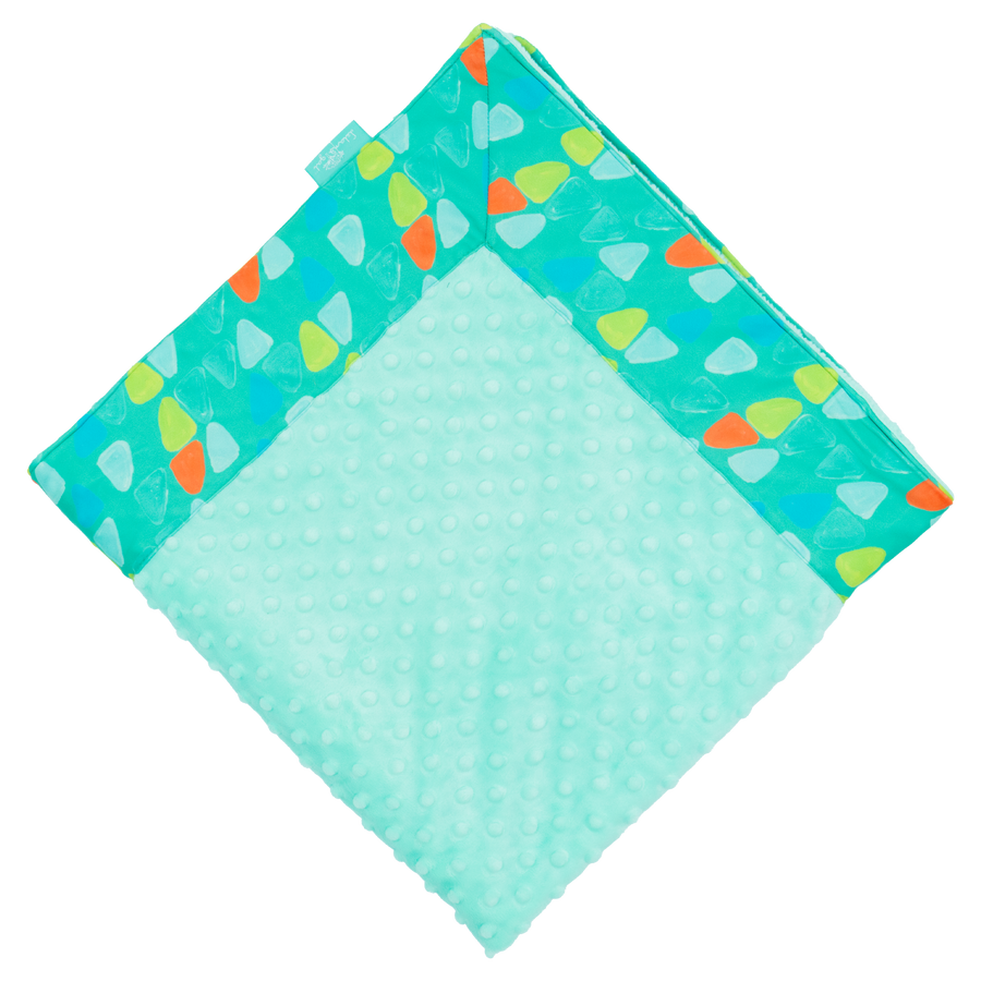 Milk Glass Keep Movin’ with Opal Minky Baby Blankie