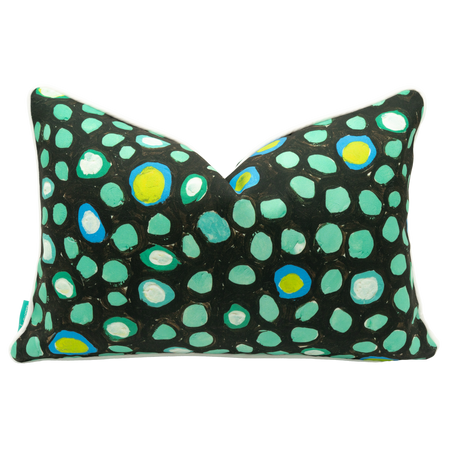 Mink Maidenhair Mambo/Cream Welting Indoor Lumbar Pillow