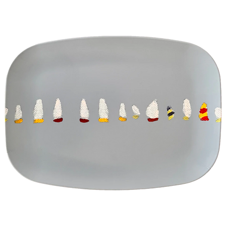 Mist Boats in a Row Platter