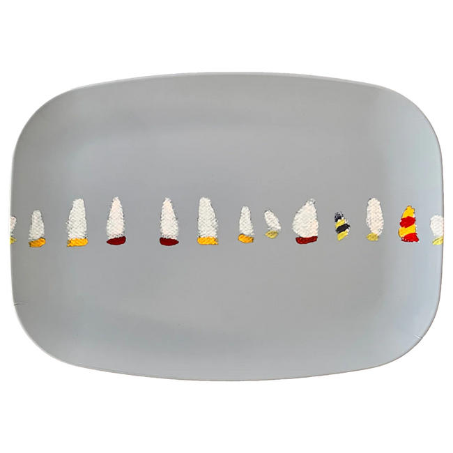 Mist Boats in a Row Platter