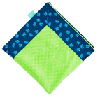 Navy Bimpy Bop with Lime Minky Baby Blankie