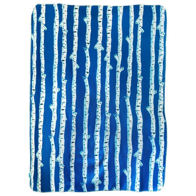 Navy Birch Stripe Sherpa