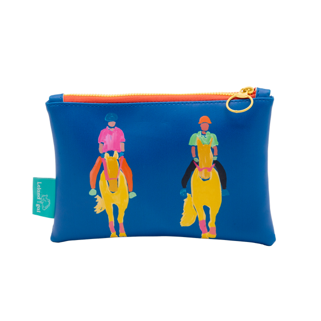 Navy Side By Side Dew Drop Pouch Bag