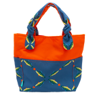 Navy Perch Lattice/Dark Orange Outside Bag