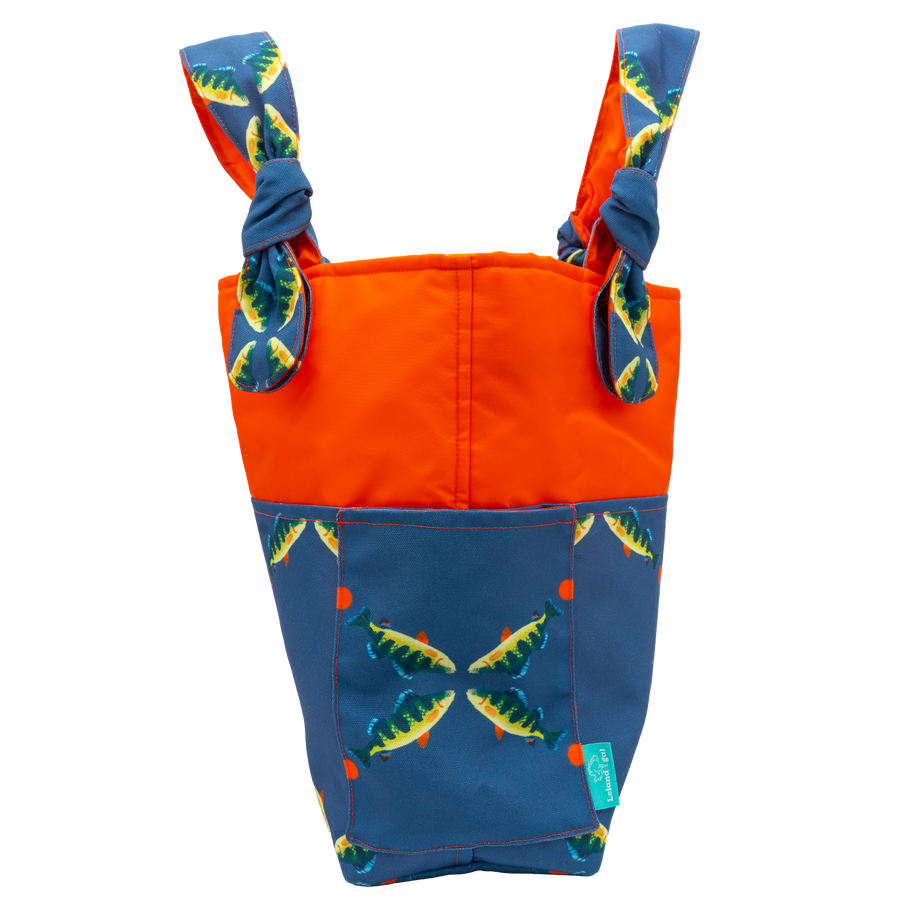 Navy Perch Lattice/Dark Orange Outside Bag