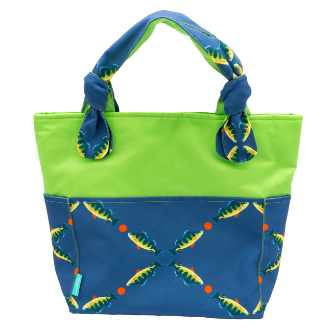 Navy Perch Lattice/Lime Outside Bag