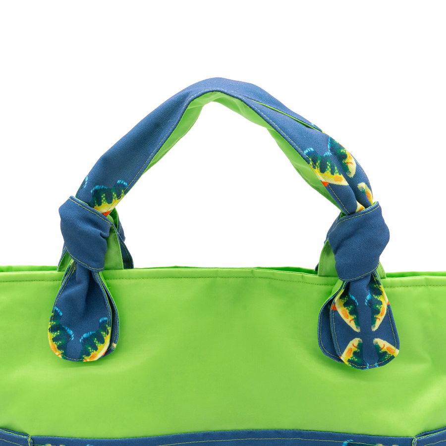 Navy Perch Lattice/Lime Outside Bag