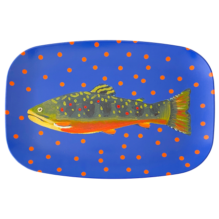 Periwinkle Brook Trout Melamine Platter