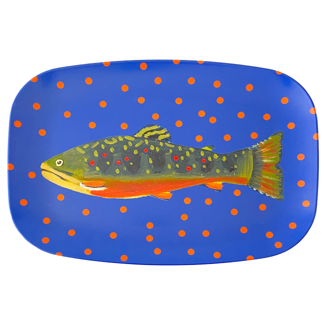 Periwinkle Brook Trout Melamine Platter