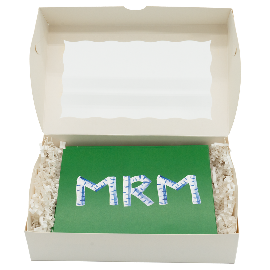 Emerald Birch Monogram Custom Stationery Set