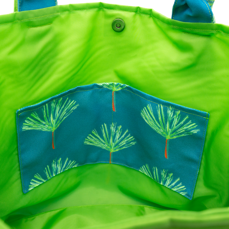 Peacock Pine/Lime Outside Bag