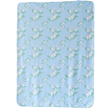 Powder Blue Breezy Blossoms Sherpa