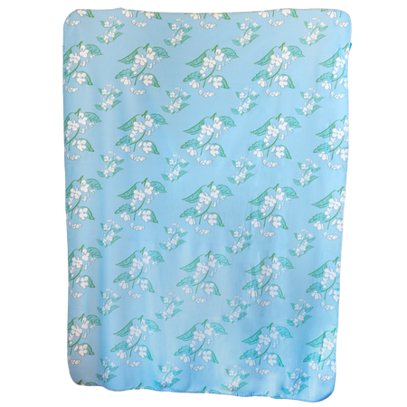 Powder Blue Breezy Blossoms Sherpa